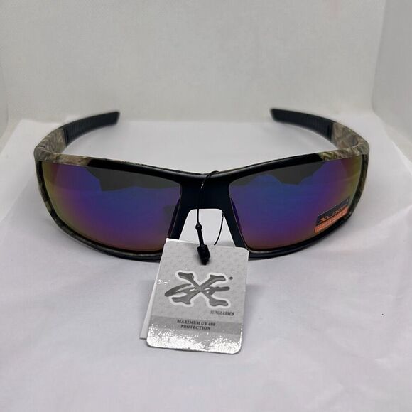 X-Loop Camouflage Mirrored Mens Sunglasses - Picture 3 of 3